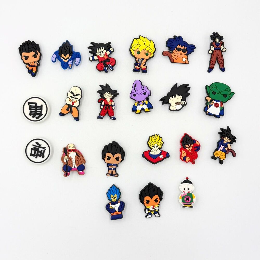 Dragon Ball Z Anime Shoe Charms Lot of 21 Unbranded for Crocs Style Clogs